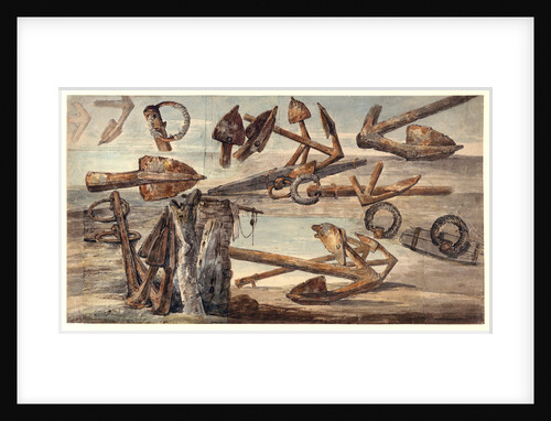 Rusted Kedge anchors by William Payne