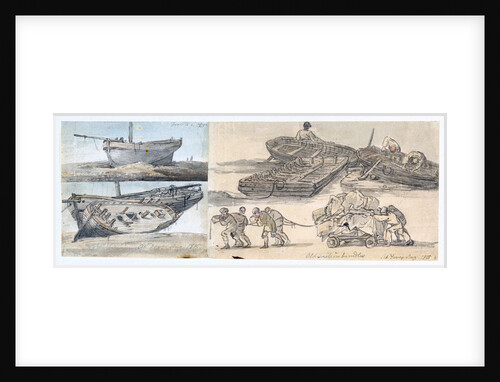 Old sails in bundles. At Dover Aug 1815 by William Payne