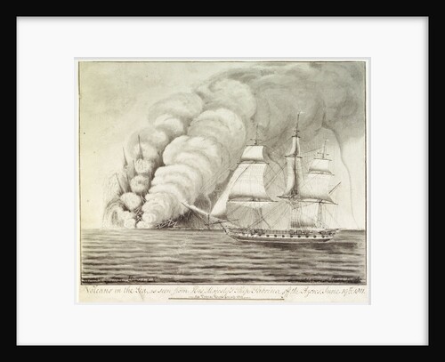 Volcano in the sea, as seen from His Majesty's Ship 'Sabrina', off the Azores, June 19th 1811 by John William Miles