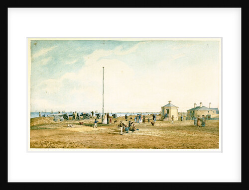 View of coastal batteries, possibly Gun Hill, Southwold, Suffolk by Henry Davy