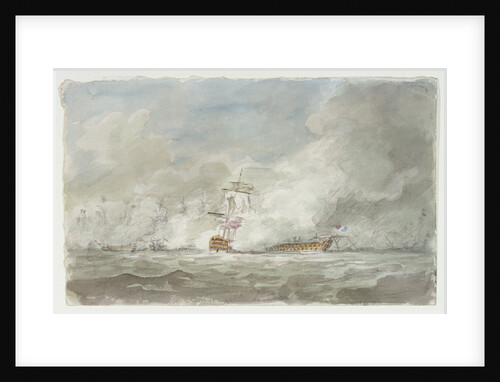 Battle of the First of June 1794, le 'Juste' and 'Invincible' by Nicholas Pocock