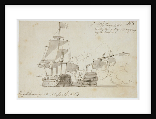 The Battle of the Glorious First of June, 1794; the 'Royal Sovereign' and the 'Terrible' (No.1) by Nicholas Pocock