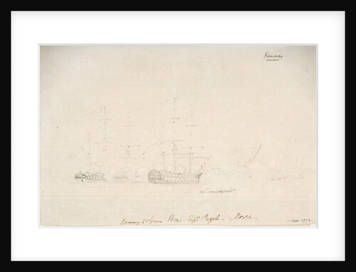 Romney 50 Guns Hon: Capt. Paget - Morea by Nicholas Pocock