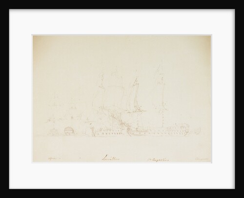 The Battle of Trafalgar, 21 October 1805: The 'Leviathan' boards the 'Augustino' by Nicholas Pocock