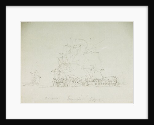 The Battle of Trafalgar, 21 October 1805: 'Redoutable', 'Temeraire' and 'Fougeux' by Nicholas Pocock