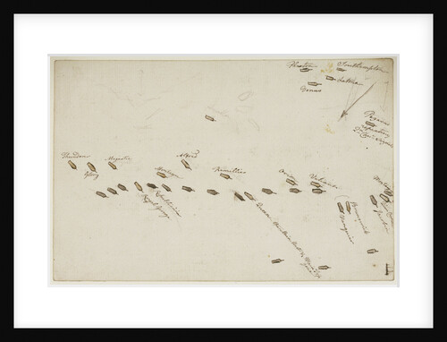 The Battle of the Glorious First of June, 1794; plan of the action by Nicholas Pocock