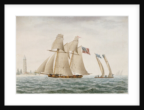American schooner 'Thetis' in 1794 - Coast of Virginia by G. T.