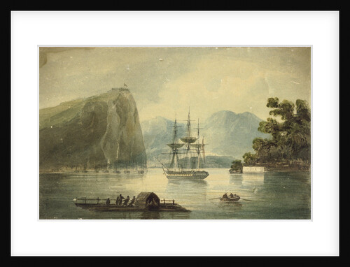 HMS 'Spartan' at Quebec, Heights of Abraham, E.R Brenton Feat 1818 by Edward Pelham Brenton