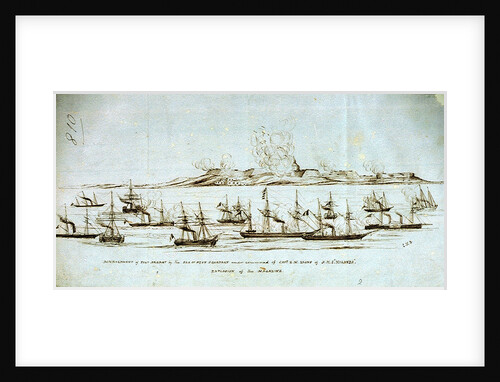 Bombardment of Fort Arabat by the Sea of Azov: explosion of the magazine by C.W. B.