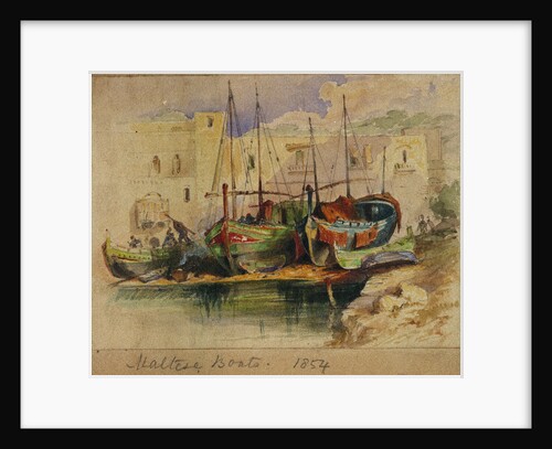 Maltese boats, 1854 by Col. Wilkinson