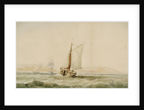A lugger in a breeze by Arthur Wellington Fowles