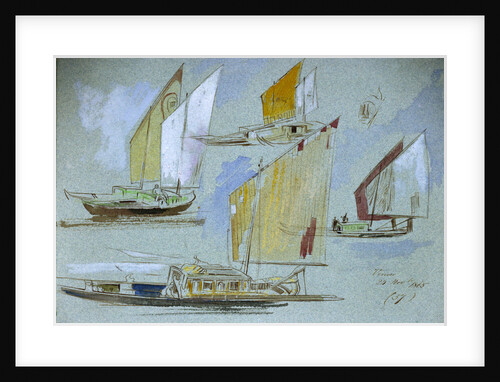 Studies of Venetian craft by Edward Lear