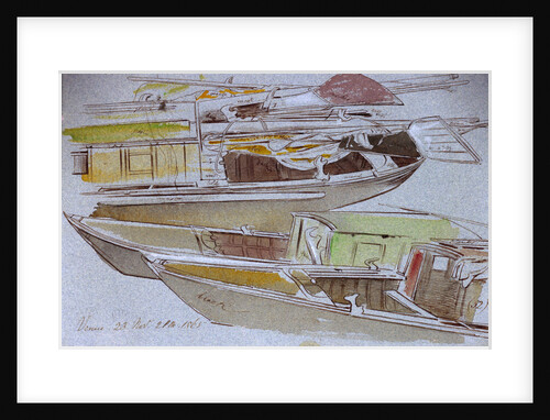 Studies of Venetian craft by Edward Lear