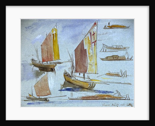 Studies of Venetian craft by Edward Lear
