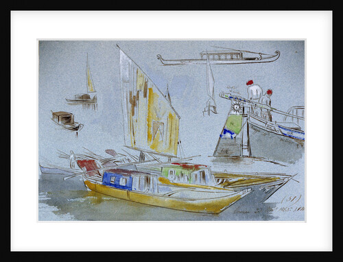 Studies of Venetian craft by Edward Lear