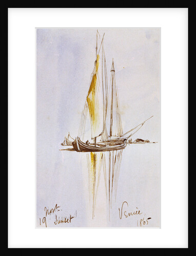 Venetian sunset by Edward Lear