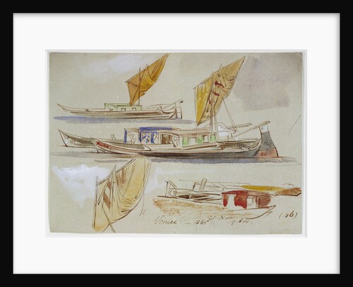 Studies of Venetian craft by Edward Lear
