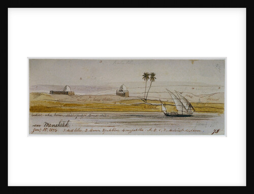 The Nile near Mensheeh, Egypt by Edward Lear