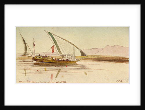 On the Nile near Ballas, Egypt by Edward Lear