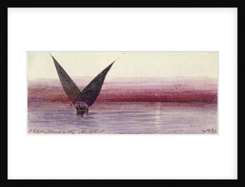 On the Nile at Manfaloot, Egypt by Edward Lear