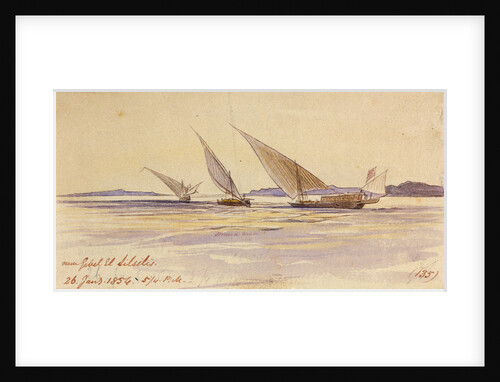 Near Gebel El Silsilis, Egypt by Edward Lear