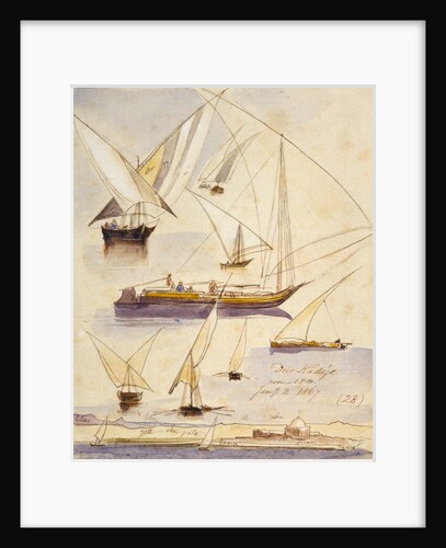 Deir Kadige, Egypt by Edward Lear