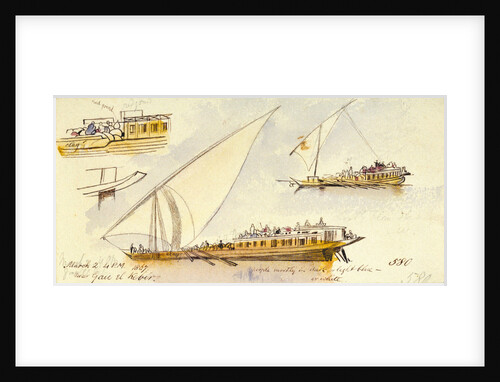 Near Gau el Kebir, Egypt by Edward Lear