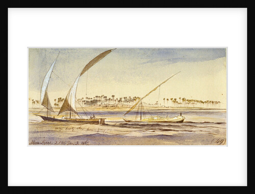 Abou Ajees, Egypt by Edward Lear