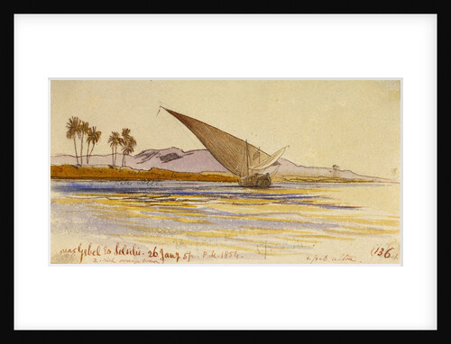 Near Gebel es Silsilas, Egypt by Edward Lear