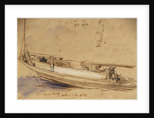 One mile from Souhag, Egypt by Edward Lear