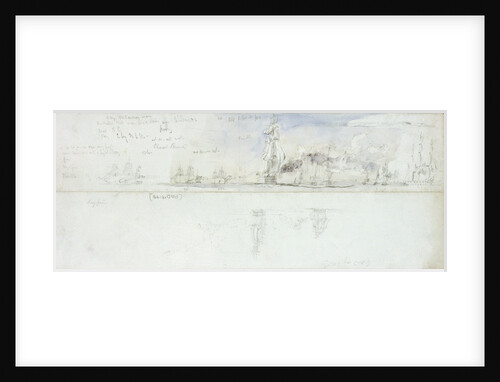 12 Mar 1854 10am The Baltic fleet under Sail and Steam by Oswald Walter Brierly