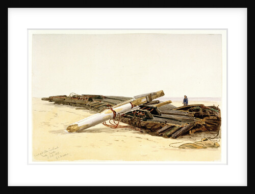 Wreck of the 'Ellen Southard' lying on Crosby Sands, 11 October 1875 by G.S. Walters