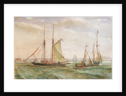 Yachts off Southsea 1895 by E.P. Bedwell
