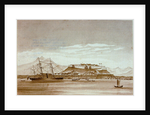 HMS 'Snake' off Shanghai (about 1859). Not Shanghai perhaps mouth of Yangtse by J.R.E. Pattison