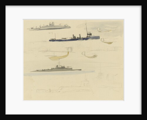 Rough sketches of fighting vessels and sea planes, 1914-1918 by William Lionel Wyllie