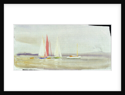 Three yachts and a cabin cruiser by William Lionel Wyllie