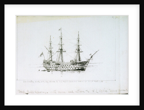 HMS 'Victory', Portsmouth Harbour by William Lionel Wyllie