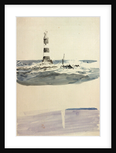 Eddystone lighthouse of 1759 by William Lionel Wyllie