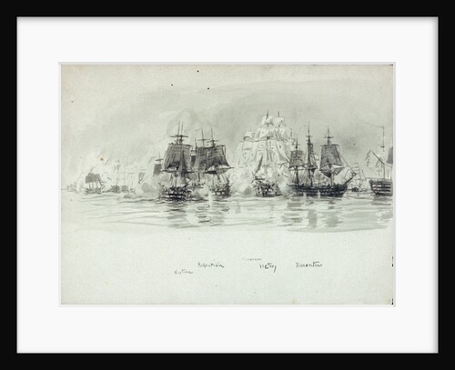 Named vessels at the Battle of Trafalgar 1805 by William Lionel Wyllie