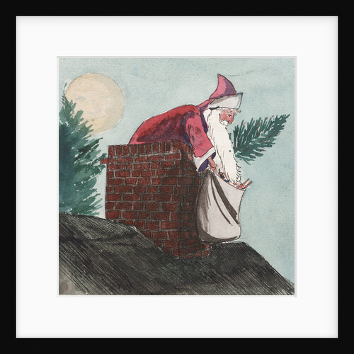Father Christmas going down the chimney by William Lionel Wyllie