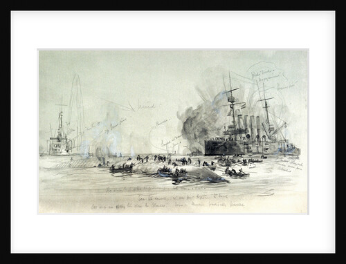 HMS 'Hogue', 'Cressy', 'Aboukir' by William Lionel Wyllie