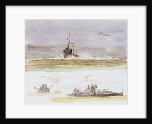 Studies of 'M'-class coastal monitor M25 by William Lionel Wyllie