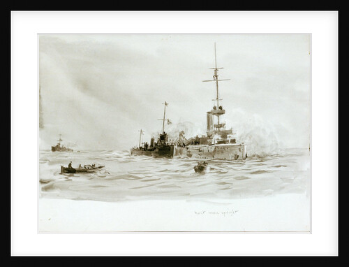 Rescuing the crew of the German light cruiser 'Mainz' at the Battle of the Heligoland Bight, 28 August 1914 by William Lionel Wyllie