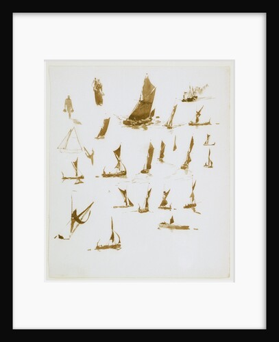 Studies of Thames barges by William Lionel Wyllie