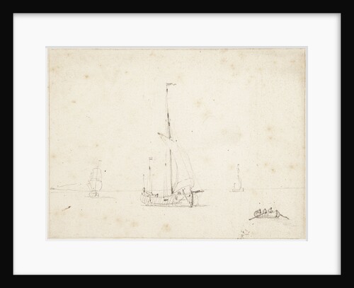 A galliot before the wind by Willem Van de Velde the Younger