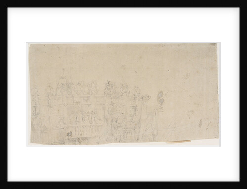 The beakhead bulkhead of the English second-rate 'Charles', 1668 by Willem van de Velde the Elder