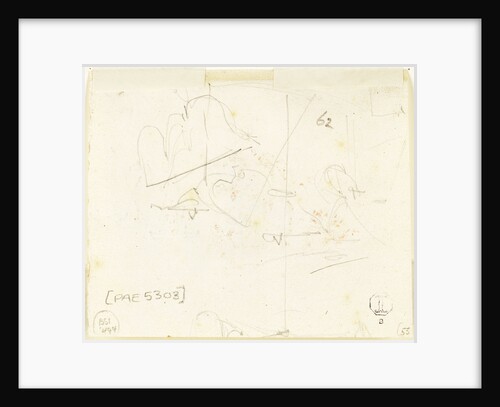 A rock with a galley near it (verso) by Willem van de Velde the Elder