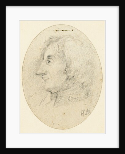 Portrait of Lord Nelson, head and naval collar, in profile.... inscribed with the initials H.N. below by Catherine Nelson