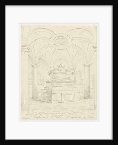 Nelson's tomb in the crypt of St Paul's by Thomas Hosmer Shepherd
