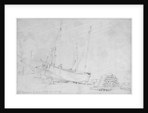 Pilot boat on the beach at Deal, 24 September 1830 by Edward William Cooke